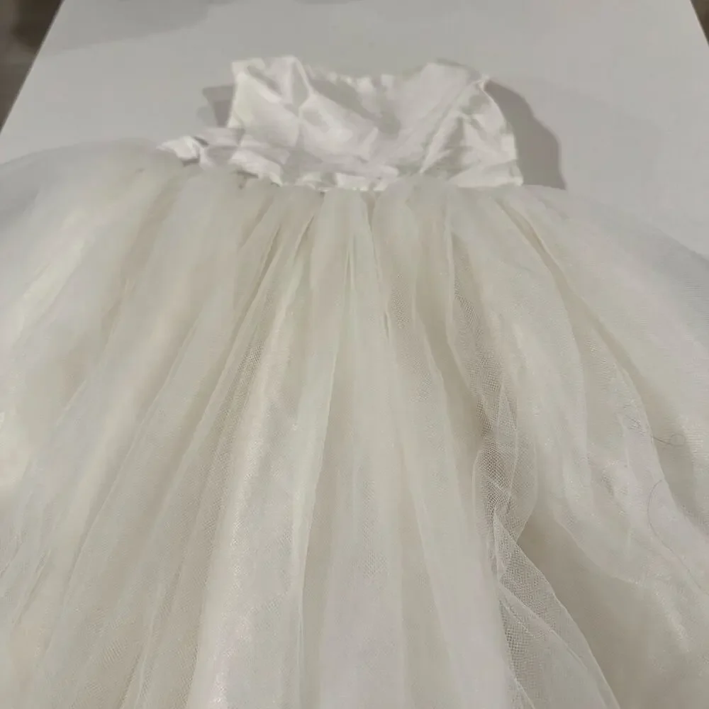 David's Bridal Toddler 5T White Flower Girl Dress - Picture 2 of 7